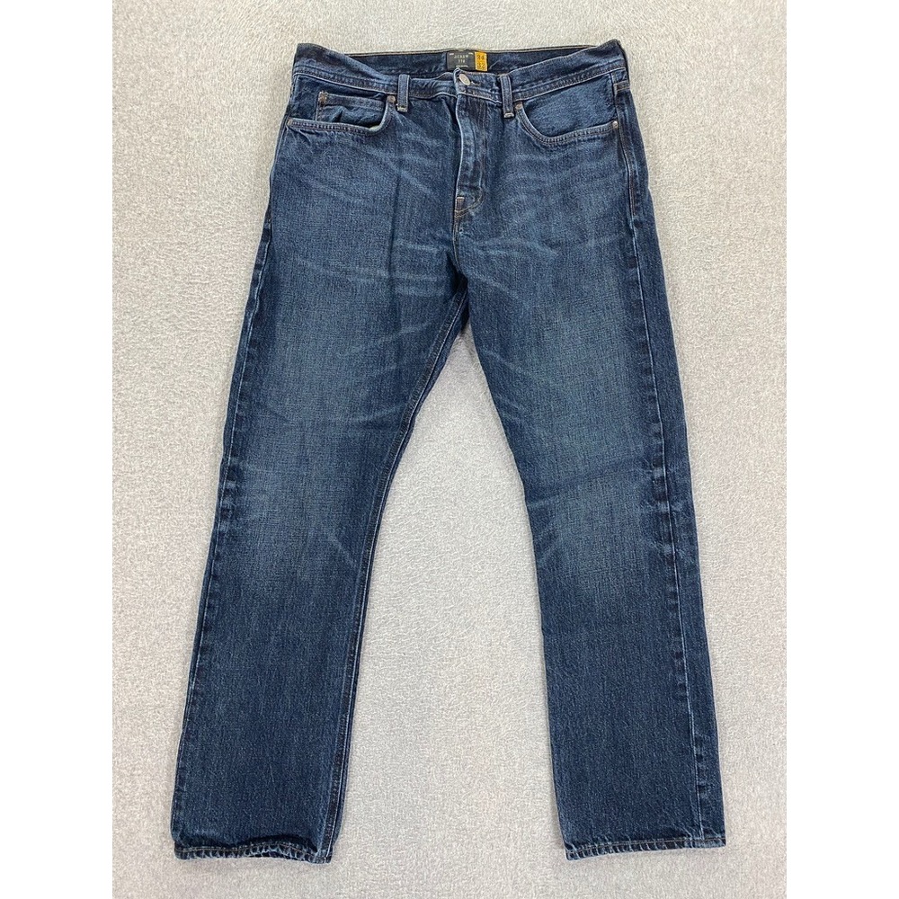 J Crew 770 Jeans Mens‎ 34x32 Blue Regular Fit Straight Leg Medium Wash Cotton